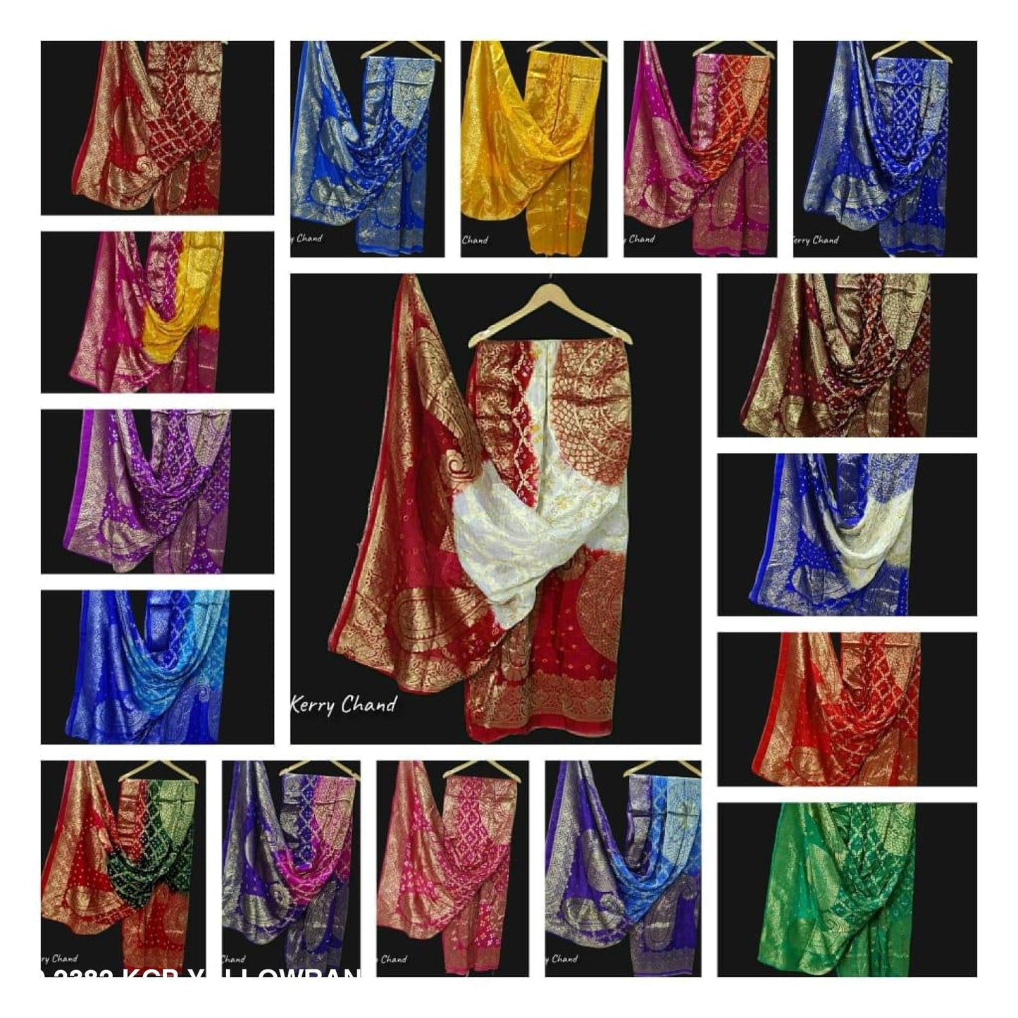 Banarasi Bandhej Gharchola Jangla Dupatta Kc Or