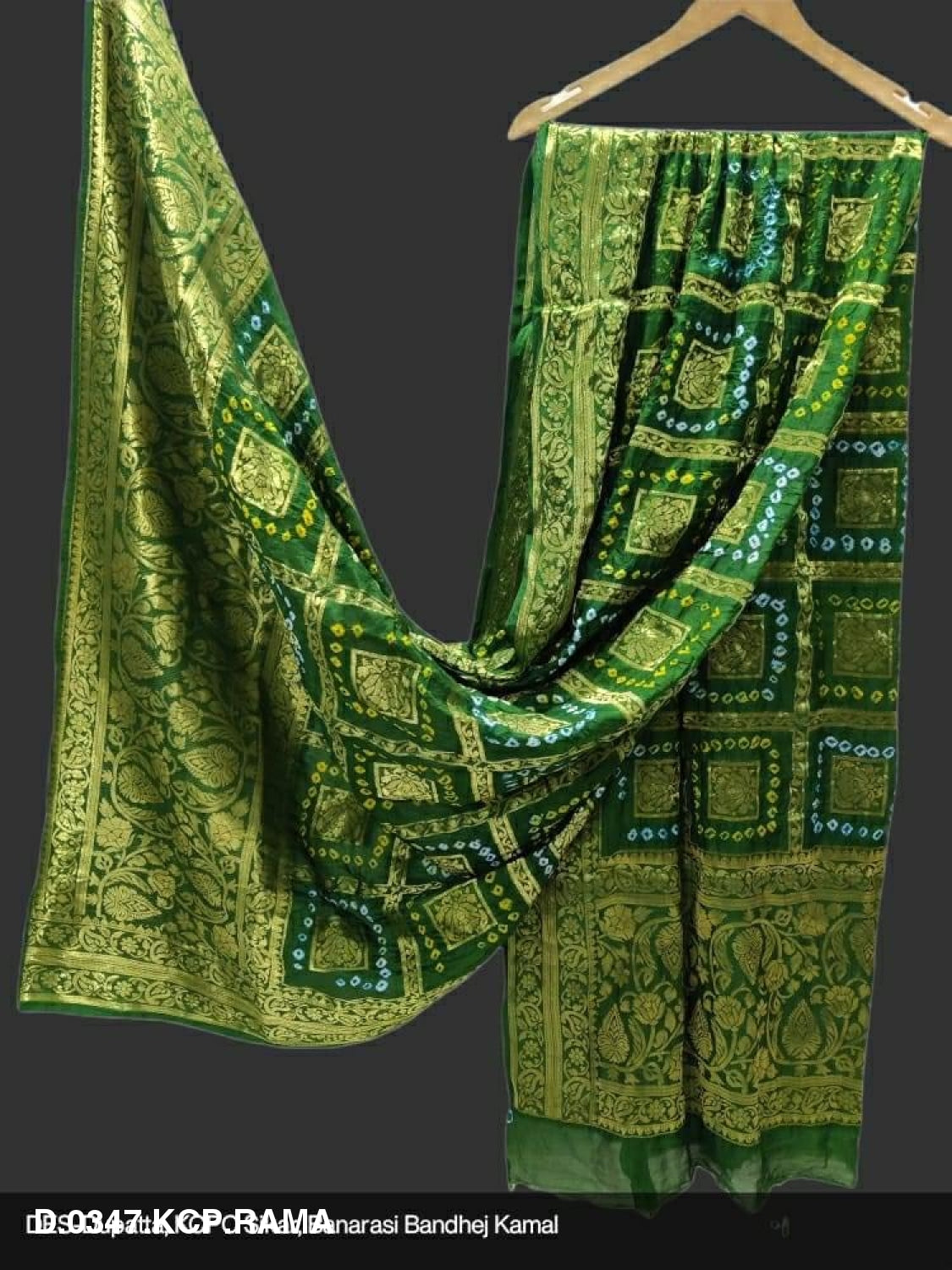 Banarasi Bandhej Gharchola Jangla Dupatta Or Kc