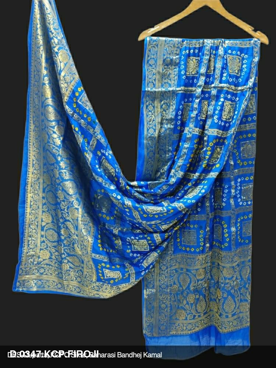 Banarasi Bandhej Gharchola Jangla Dupatta Or Kc Firoji