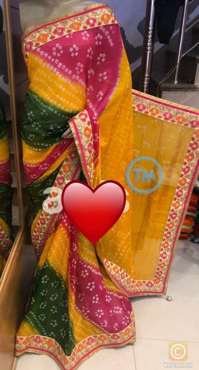 Bandhani silk gotapatti sarees ❤️ - KcPc Bandhani
