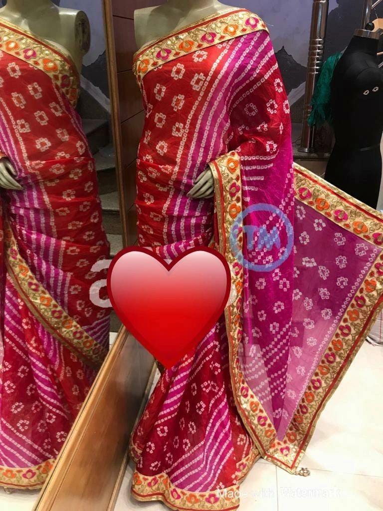 Bandhani silk gotapatti sarees ❤️ - KcPc Bandhani
