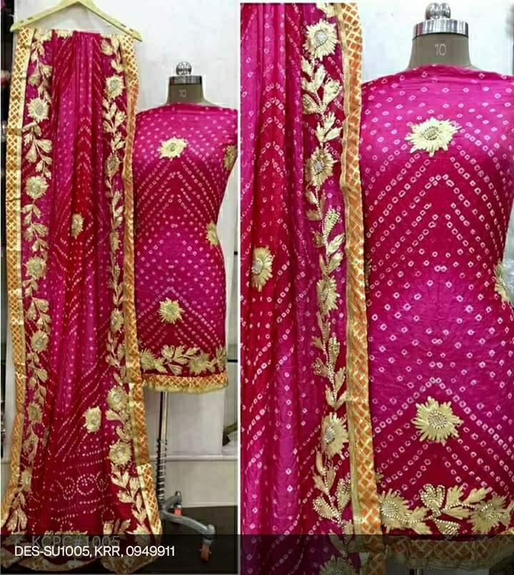 Bandhani Silk Gotapatti Suit ❤️ - KcPc Bandhani