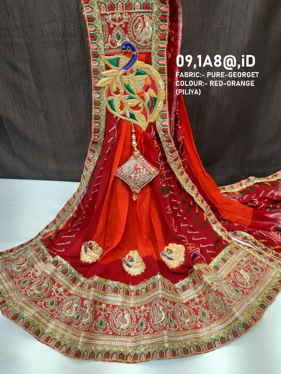 Beautiful Pure Georgat Odhna - KcPc Bandhani