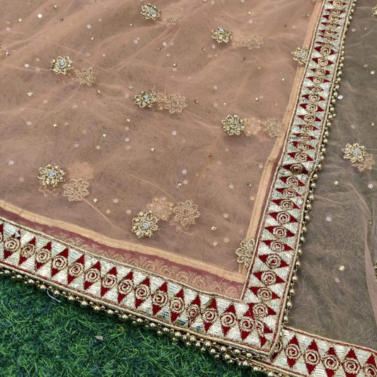 Designer Bridal Net Dupattas - KcPc Bandhani