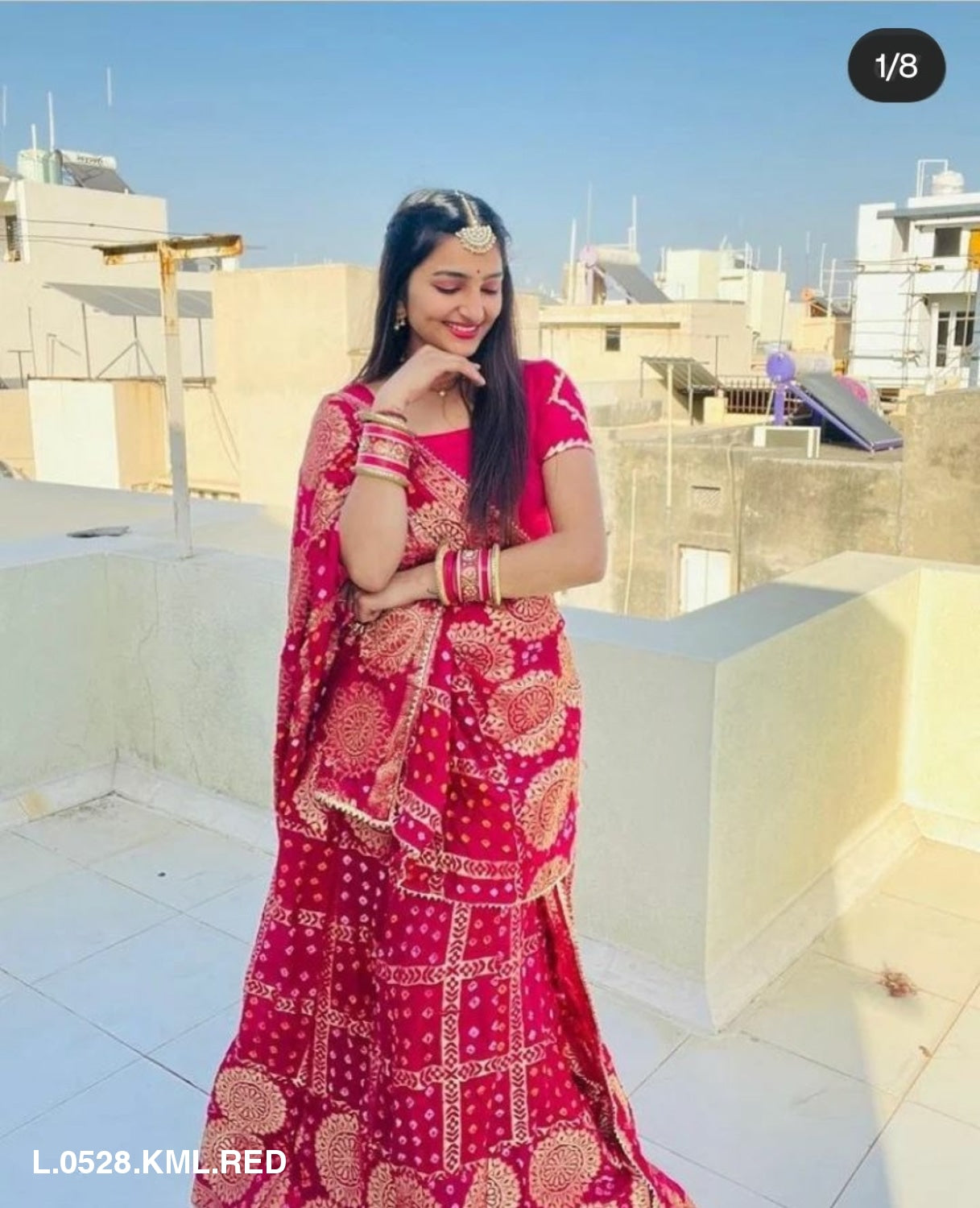 Gharchola Bandhani Banarasi Lehengas Or Kml Lehenga