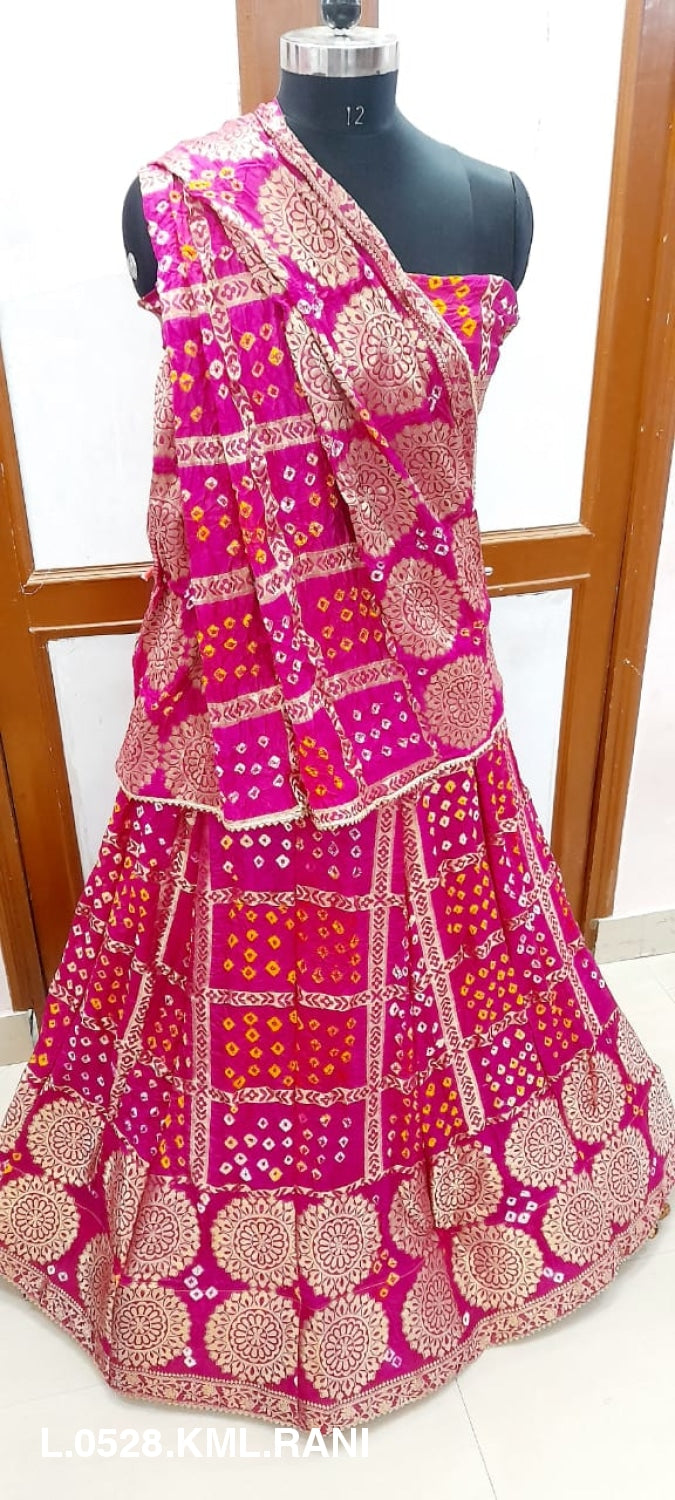 Gharchola Bandhani Banarasi Lehengas Or Kml Rani Lehenga