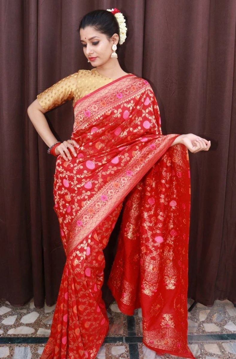 New Designer Banarasi Silk Sarees 💃🏻 - KcPc Bandhani