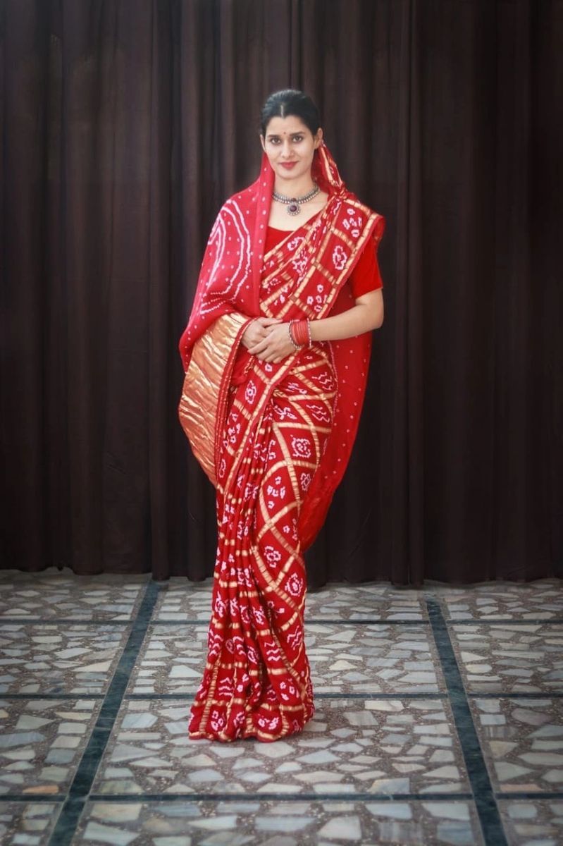 Red Silk Paithani Saree | Leemboodi