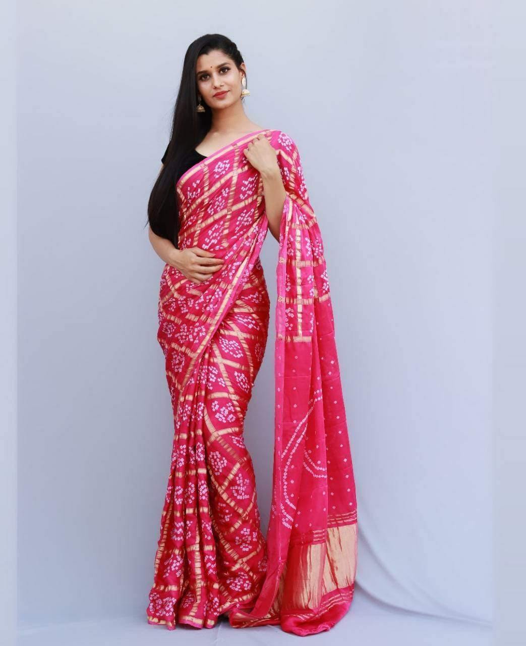 Pure Gazi Silk Gharchola Sarees* - KcPc Bandhani