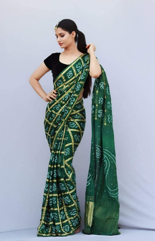 Pure Gazi Silk Gharchola Sarees* - KcPc Bandhani