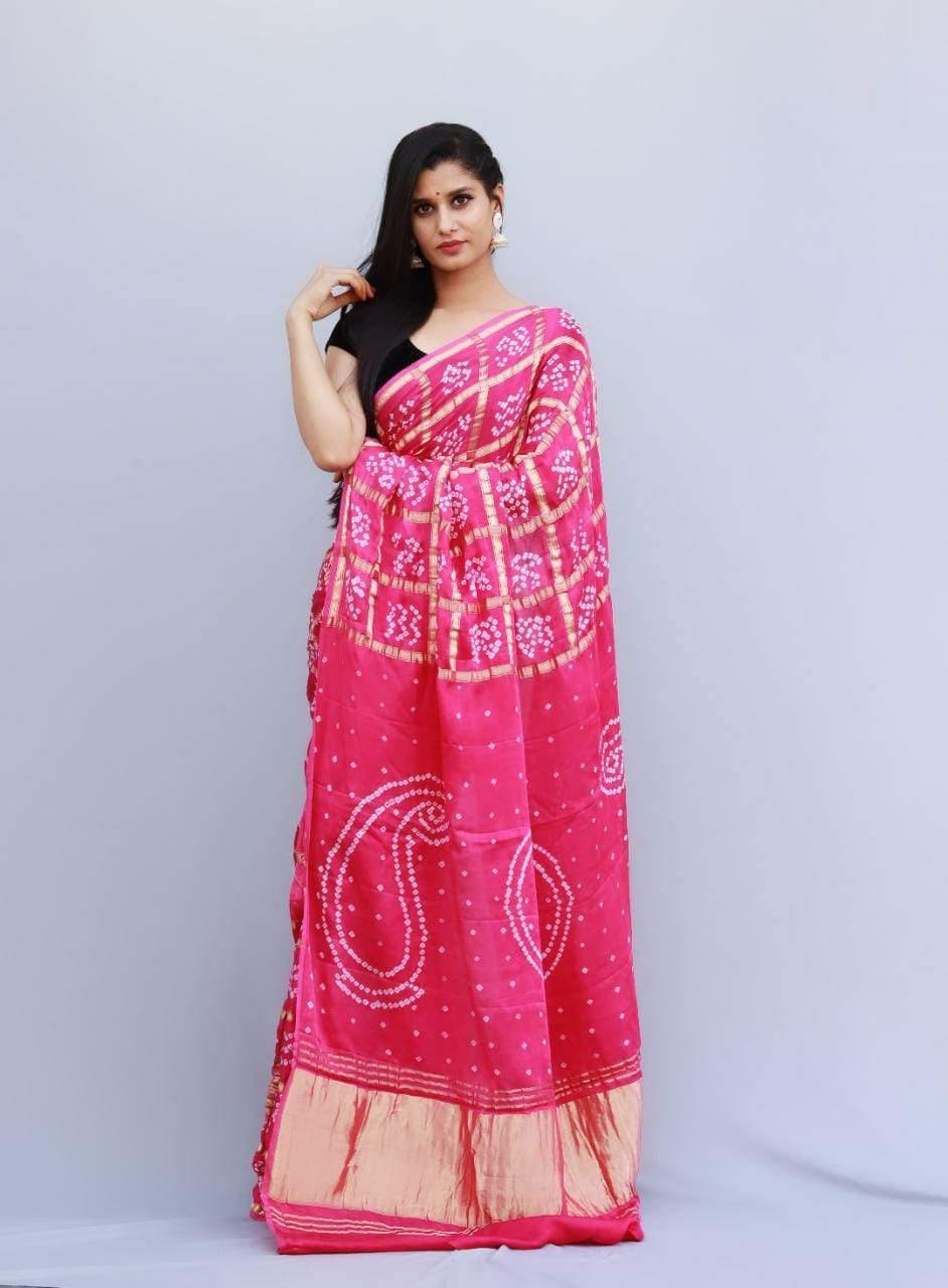 Pure Gazi Silk Gharchola Sarees* - KcPc Bandhani