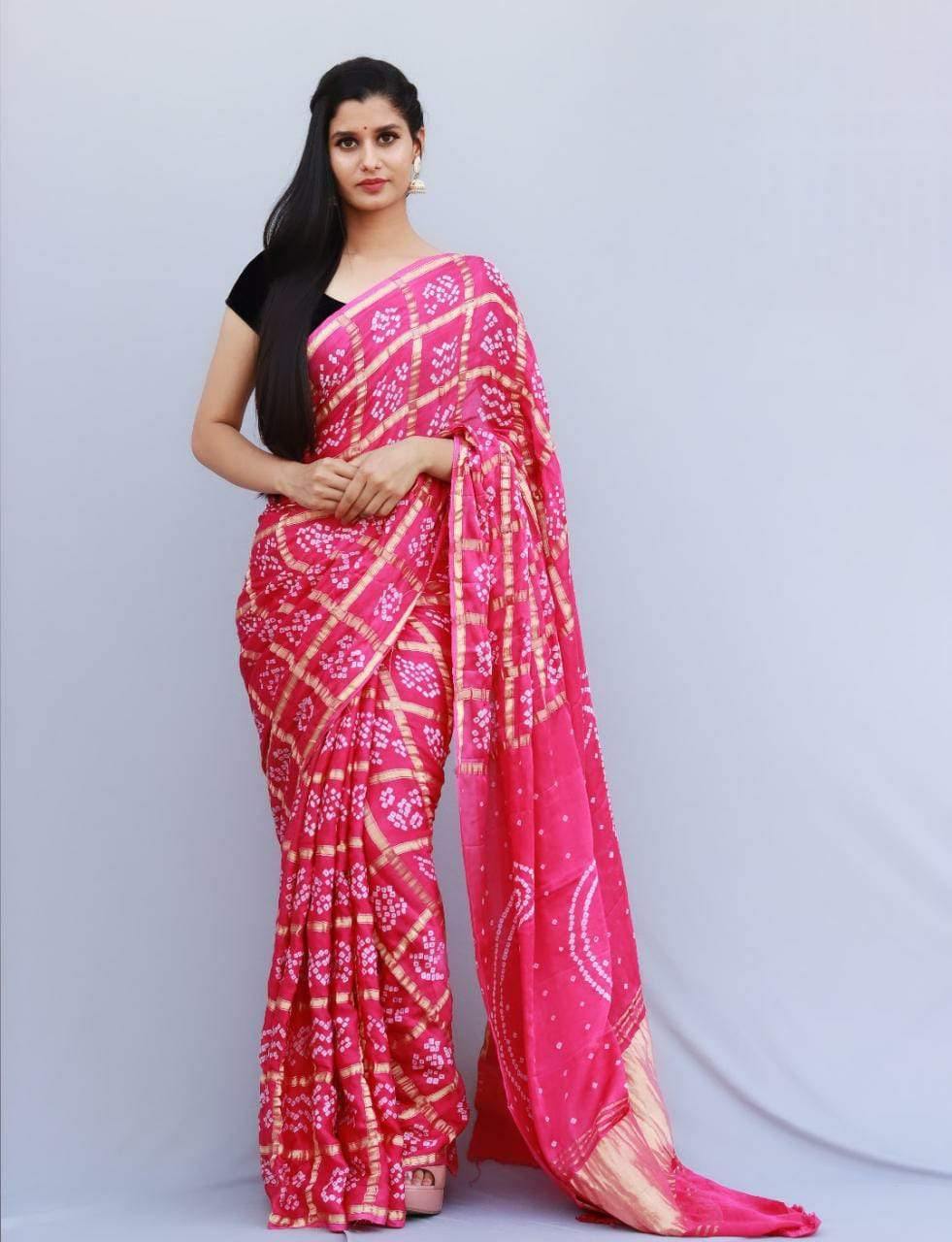 Pure Gazi Silk Gharchola Sarees* - KcPc Bandhani