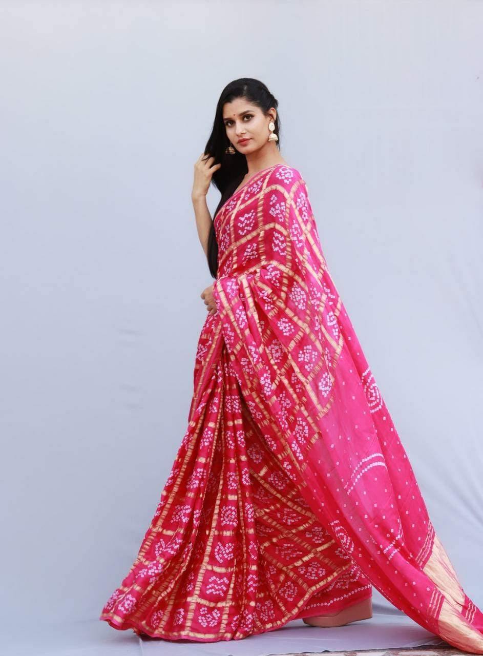 Pure Gazi Silk Gharchola Sarees* - KcPc Bandhani