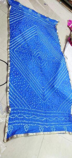 Single Color Bandhej Dupattas with moti lace border - KcPc Bandhani