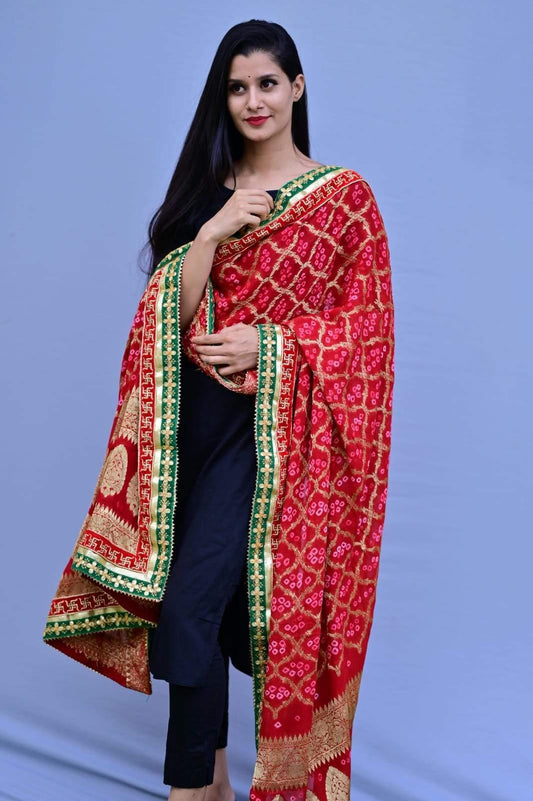 Traditional Rajasthani chunri Dupatta* - KcPc Bandhani